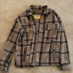 Ottway Label Australia Henderson Flannel Plaid Button-Up Jacket